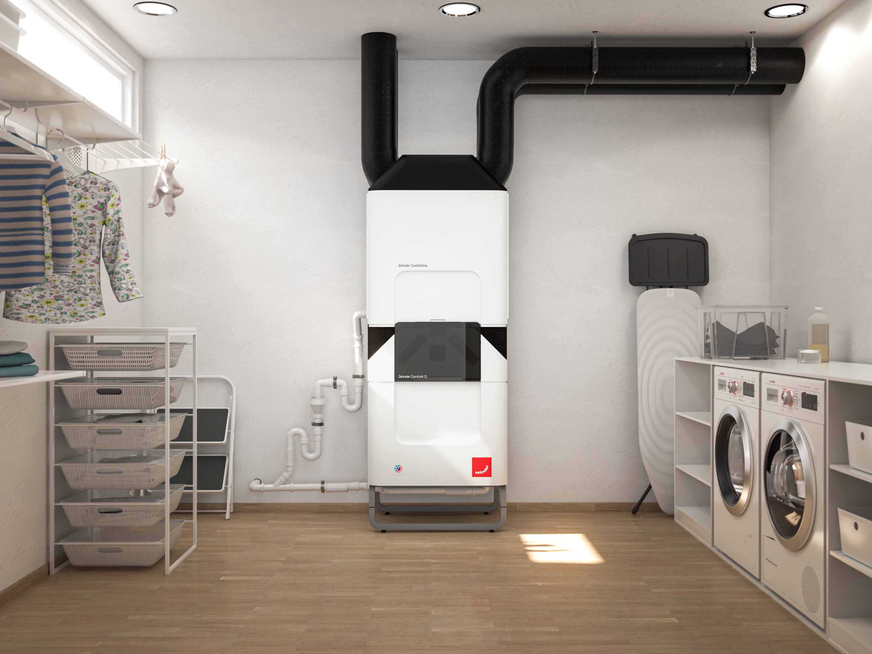 Zehnder_CSY_ComfoClime-ComfoAirQ-TR_basement_washingarea_Milieu