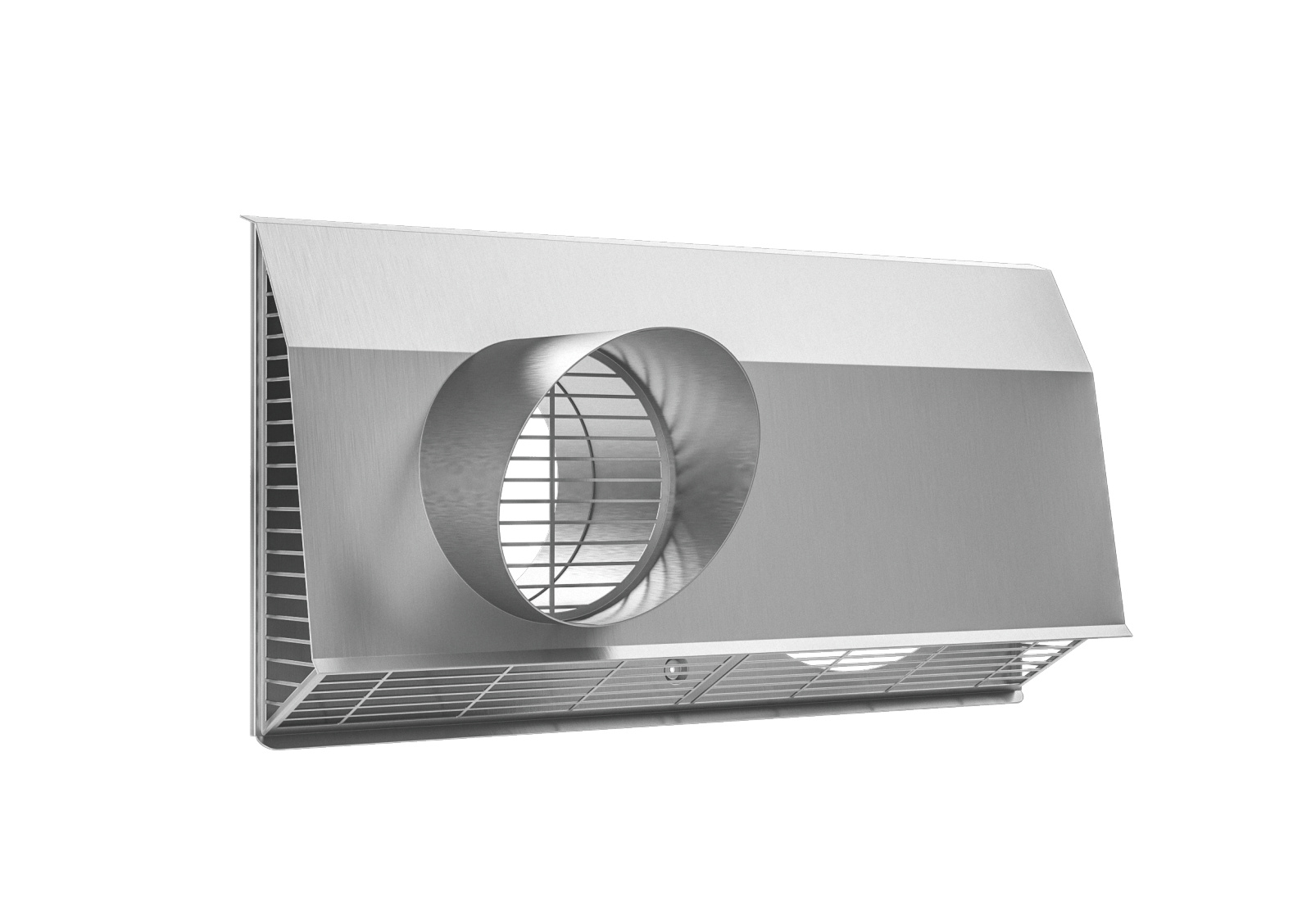 Cut-Out Zehnder ComfoEdge Combi-Outwall grill Comfortable indoor ventilation Side view