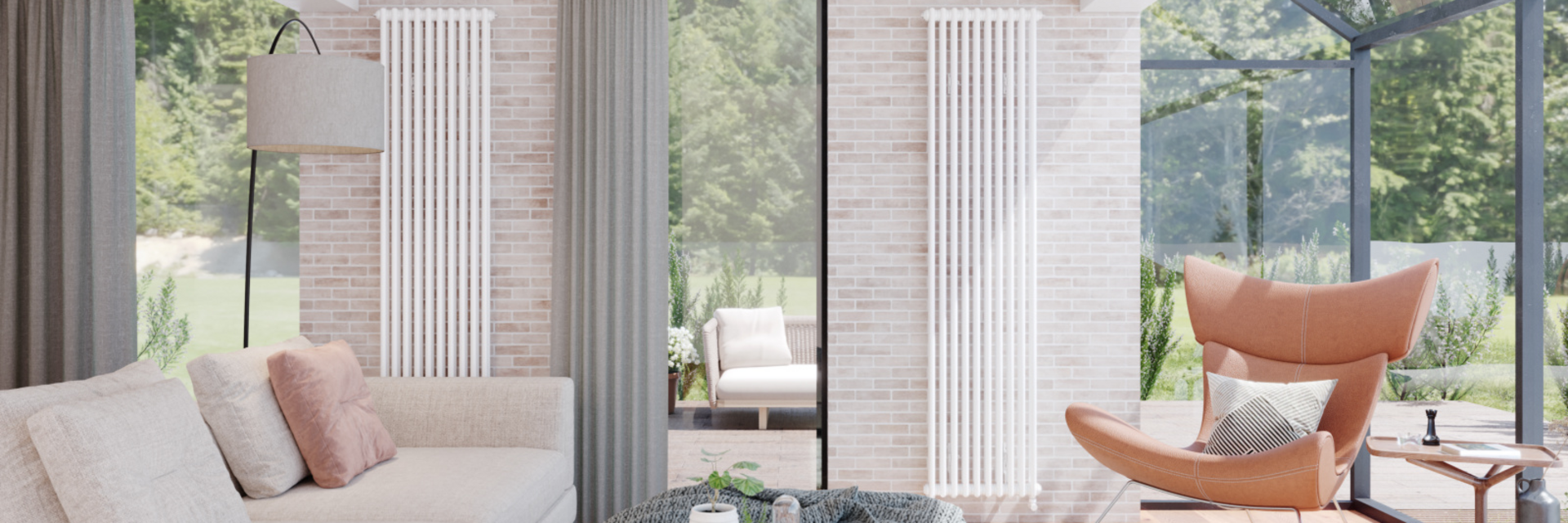 Rendering Zehnder Charleston Decorative radiator Front view