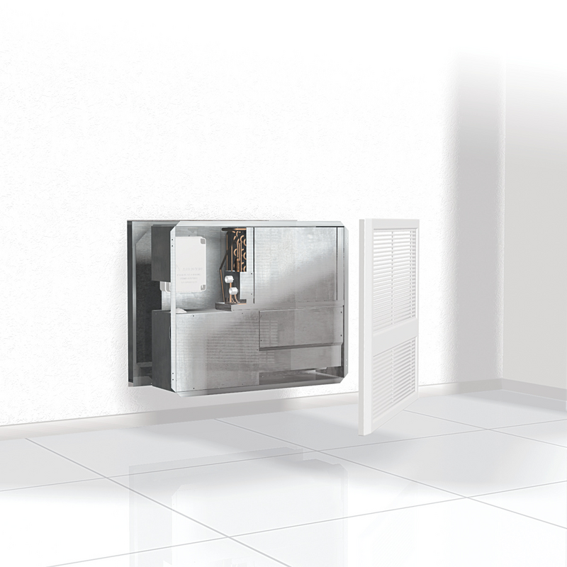 Rendering Zehnder Dew 200 Comfortable indoor ventilation Front view