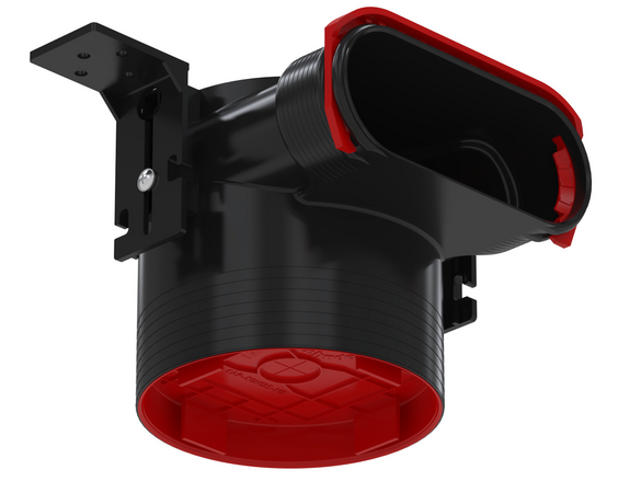 Rendering Zehnder ComfoCase CLRF Comfortable indoor ventilation Angled view